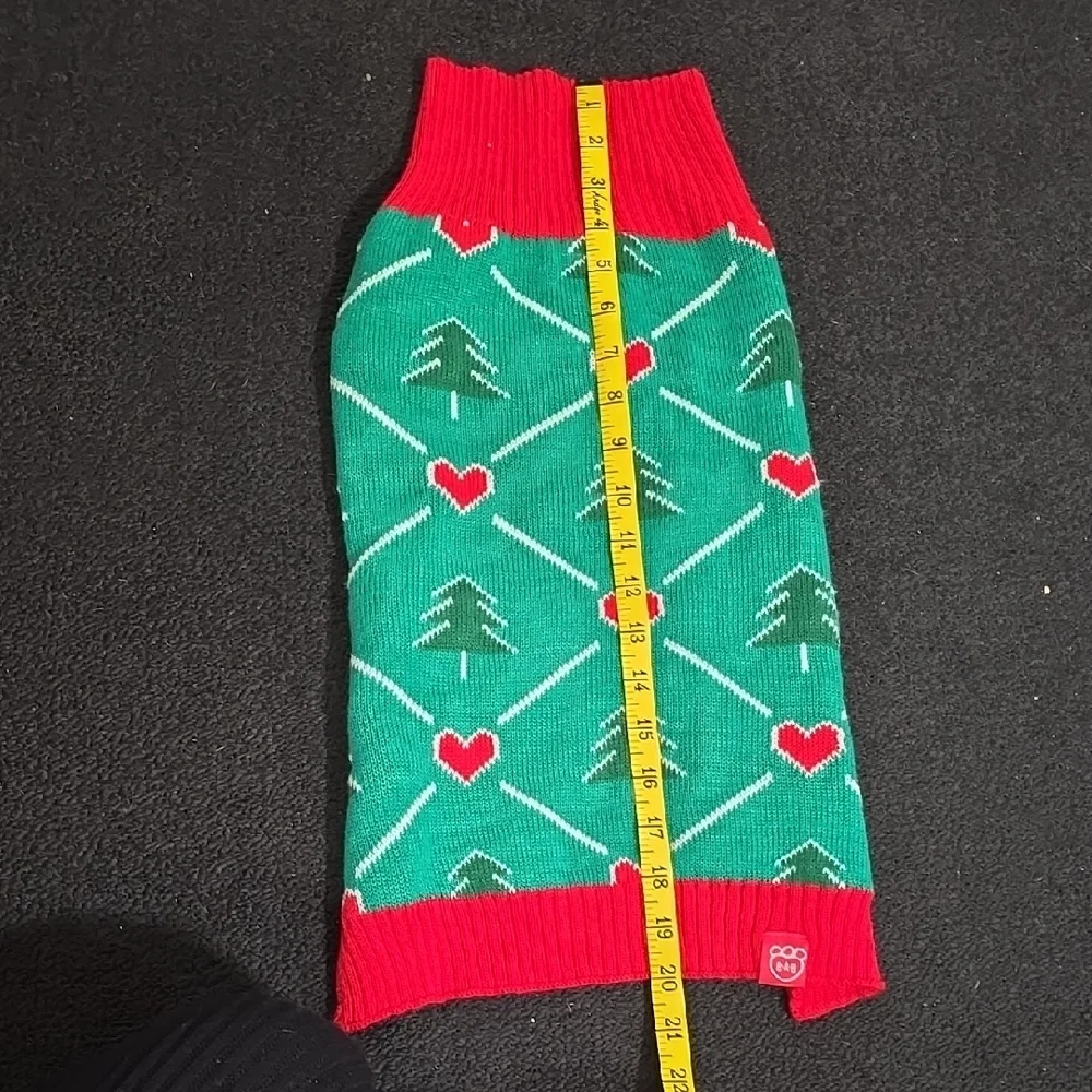 Red and Green Dog Sweater